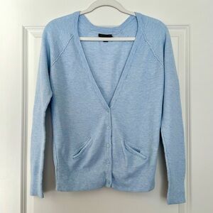 American Eagle Light Blue Button-Up Sweater Cardigan